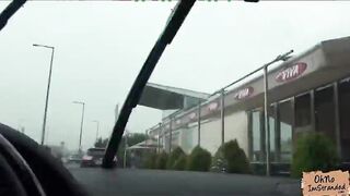 Stranded teen gets picked up and fucked while going to her work place