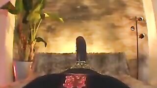 Asian Slut With A Huge Dildo