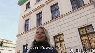 Blondie Czech slut picked up and fucked for cash