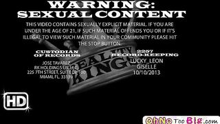 Big black dick pummels hot and beautiful teen Giselle Leon