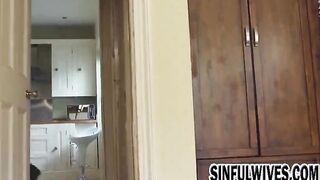 Blonde with big tits gets fucked by a big black cock outside