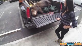 Two hot lesbians have lesbian sex for money in pawn shop