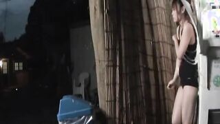 Girl glued in public used