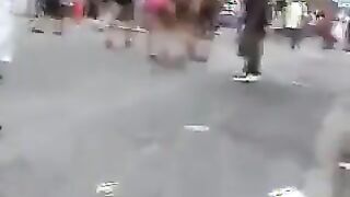 Big Ebony Booty At The Beach