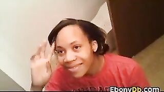 Ebony Cutie Sucking My Cock POV