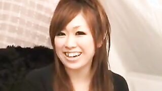 Cute Japanese Slut Jerks Off Two Cock