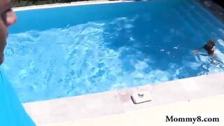 Huge tits stepmom Brandi Love threesome with pretty teen