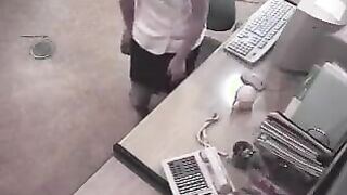 Asian Secretary Caught Masturbating