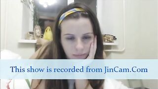  Hairy girl masturbates with toys on webcam