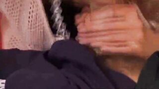 Big tit brunette gets fucked by a big cock