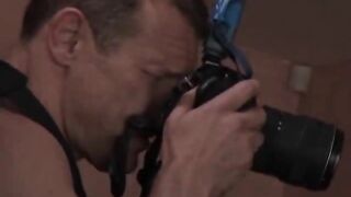 TS Astrid Shay blows her photographer