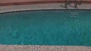 TS Olivia Love models her bikini and sucks dick