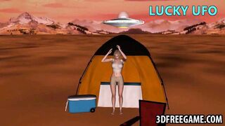 Busty 3D babe gets licked and fucked by an alien