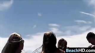 College Girls At The Beach