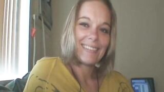 Blonde Crack Whore Sucking Pole On Sofa For Pay