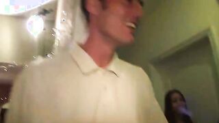 Threesome fucking on college motel