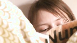 Snatch fingering of busty schoolgirl