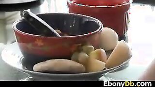 Fat Ebony Girl In The Kitchen