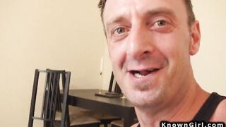 Blindfolded girlfriend fucking homemade