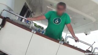 Latina with small tits gets fucked by a big cock