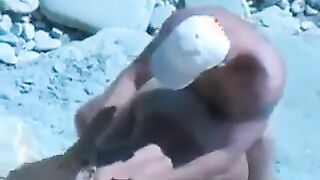 Horny Couple Fucking At The Beach