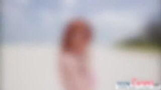 Super hot and horny Rainia Belle sucks dick and gets fucked from behind