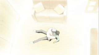 Slim hentai gay rides his friend hard cock