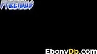 Ebony Babe Giving A Blowjob