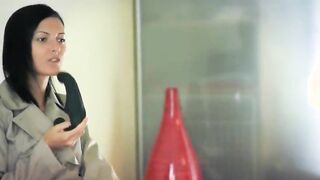 Two subtle amazing lesbians using strap