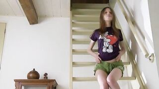 rawboned super girl showing her pink