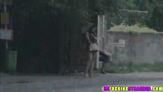 Sexy Marina goes crazy and fuck stranger after saving her from being stranded