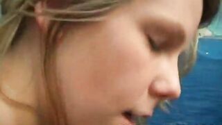 Big tit blonde sucks and fucks a big cock POV