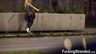 Lost teen at night Lola Taylor fucked and jizzed by stranger