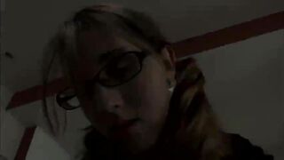 Tranny Franchezka bangs and plays sex toy with her maid Nickey 