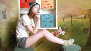 Busty girl masturbating hard