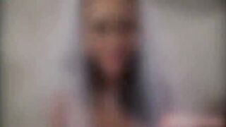 Pretty Janice sucks and fucks husband super huge cock 