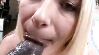 Anikka Albrite sucks huge black dick