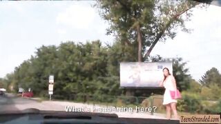 Busty teen slut Kira Queen pussy fucked for a free ride