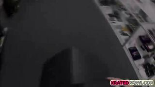 Brunette Busty Cuban gets big cash for sex inside of the pawn shop office by the clerk