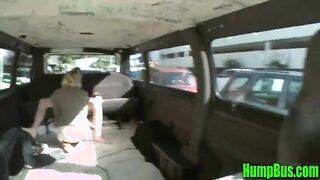 Blonde MILF Sucking on the HumpBus