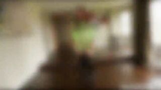 Readhead babe strokes a massive dick and guides it into her wet hole