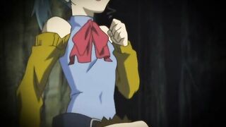 Hentai threesome sex and gets whipped