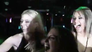 Drunken Women Handle Male Strippers Cock In A Club