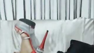 Smoking Babe In Lingerie