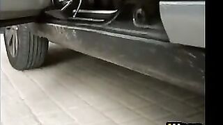 Blonde MILF Giving A Footjob