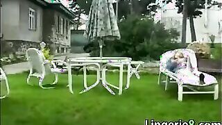 Girl Riding Cock Outside