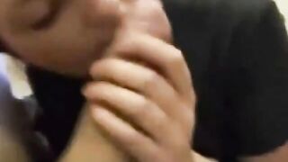 Amateur sexy wife giving nice blowjob and swallow