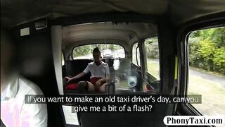 Skanky stewardess fucked in the backseat after missing her flight