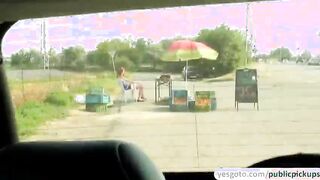 Tight natural ass gets rammed after Linda exposes her booty in public