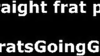 Straight freshmen jerking in public at gay fraternity party